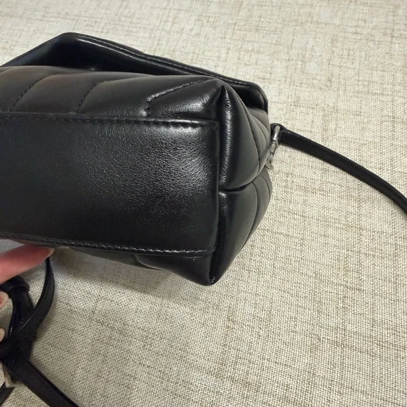 SAINT LAURENT Toy Loulou Calfskin Y Quilted Monogram Crossbody Bag - Picture 6 of 16